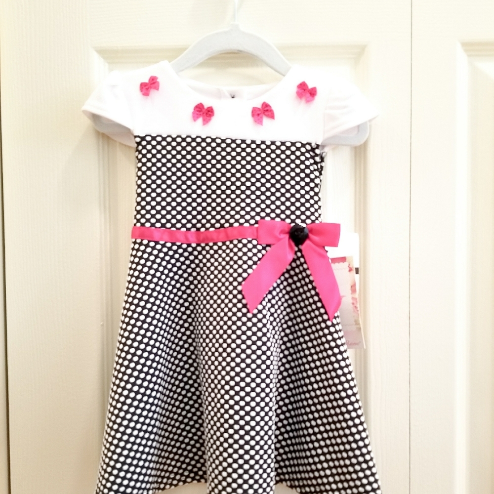 NWT Sweet Heart Rose Black & White Dress 24 Months
